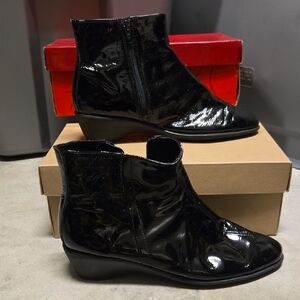 THE FLEXX Leather Black Ankle Boots